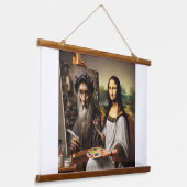 Mona Does da Vinci Hangend Wandkleed (Gebogen)