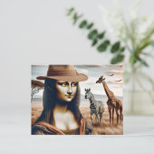 Mona gaat op Safari Briefkaart (Staand voorkant)