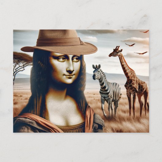 Mona gaat op Safari Briefkaart (Voorkant)