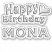 Mona Happy Birthday Autocollants (Devant)