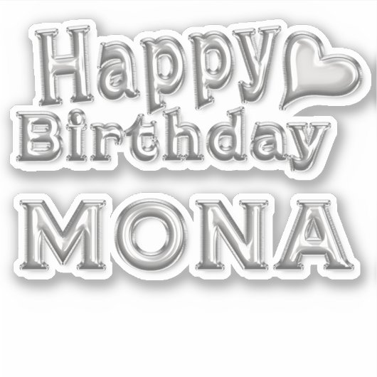 Mona Happy Birthday Autocollants (Devant)