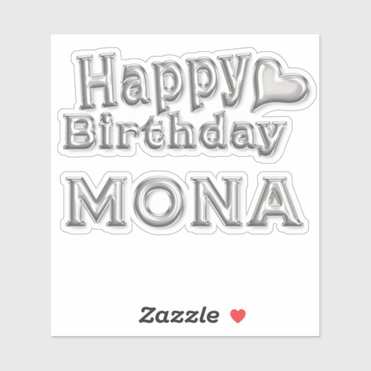 Mona Happy Birthday Autocollants (Feuille)