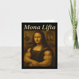 Mona Lifta Bodybuilding Grappig Cadeau Kaart