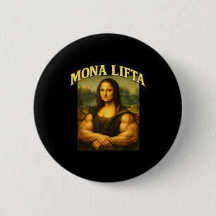 Mona lifta grappige mona lisa optillen workout gen ronde button 5,7 cm