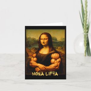 Mona Lifta Spier Mona Lisa Bodybuilder Gym en Art Kaart