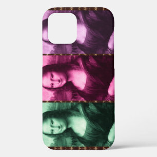 Mona Lisa Animal Print Green Roze Paars iPhone 12 Hoesje