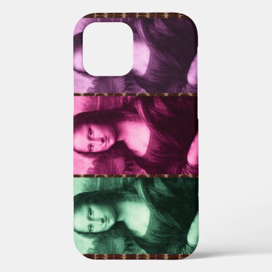 Mona Lisa Animal Print Green Roze Paars Case-Mate iPhone Case (Achterkant)