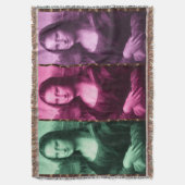 Mona Lisa Animal Print Green Roze Paars Deken (Voorkant Verticaal)