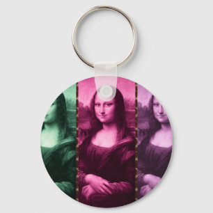 Mona Lisa Animal Print Green Roze Paars Sleutelhanger