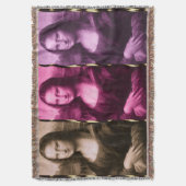 Mona Lisa Animal Print Paarse roze chocolade Deken (Voorkant Verticaal)