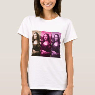 Mona Lisa Animal Print Paarse roze chocolade T-shirt