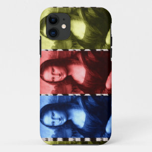 Mona Lisa Animal Print Primaire kleuren iPhone 11 Hoesje