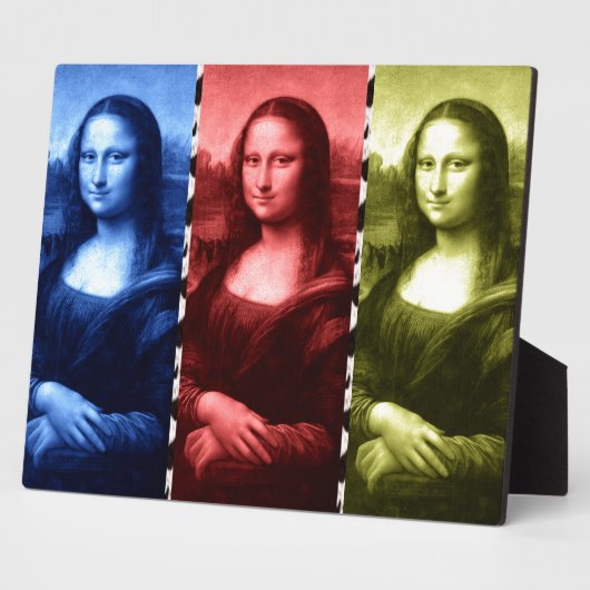 Mona Lisa Animal Print Primaire kleuren Fotoplaat (Zijkant)