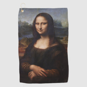 Mona Lisa & Art Golfhanddoek / Leonardo da Vinci