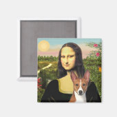Mona Lisa - Basenji 1 Magneet (Voorkant / Achterkant)