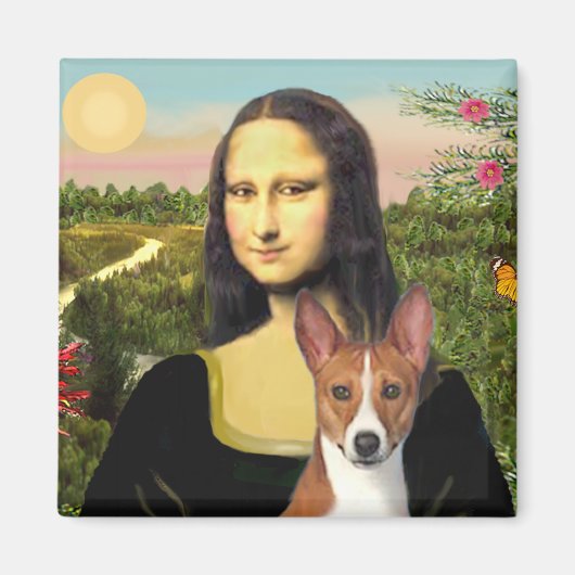 Mona Lisa - Basenji 1 Magneet (Voorkant)