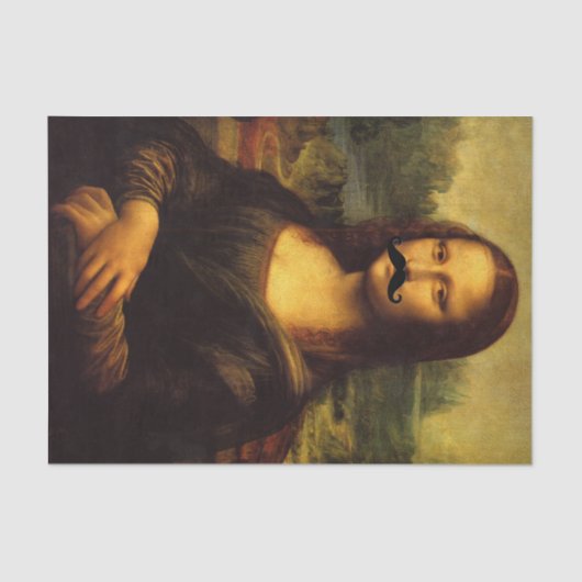 Mona Lisa Bearded Lady Tissuepapier (Voorkant)