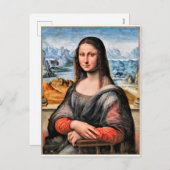 Mona Lisa, beroemd schilderij van Leonardo da Vinc Feestdagenkaart (Voorkant / Achterkant)