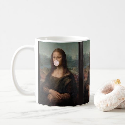 Mona Lisa Bgloeiroze Bubble gom Koffiemok (Met donut)