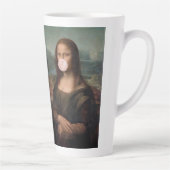 Mona Lisa Bgloeiroze Bubble gom Latte Mok (Rechts)