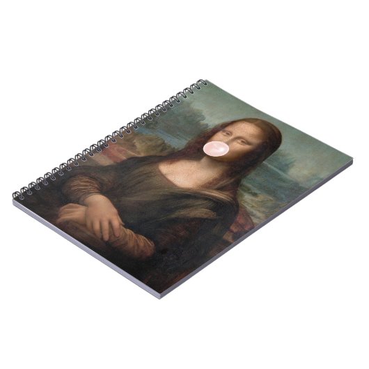 Mona Lisa Bgloeiroze Bubble gom Notitieboek (Linkerzijde)