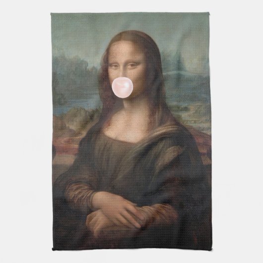 Mona Lisa Bgloeiroze Bubble gom Theedoek (Verticaal)