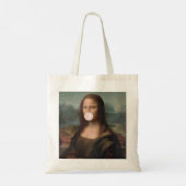 Mona Lisa Bgloeiroze Bubble gom Tote Bag (Achterkant)