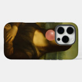 Mona Lisa blaast roze bubbelkauwgom Case-Mate iPhone Case (Achterkant (horizontaal))