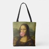 Mona Lisa blaast roze bubbelkauwgom Draagtas (Achterkant)