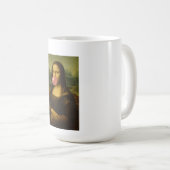 Mona Lisa blaast roze bubbelkauwgom Koffiemok (Voorkant rechts)