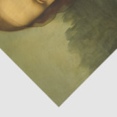 Mona Lisa blaast roze bubbelkauwgom Tissuepapier (Detail)