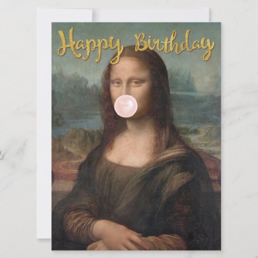 Mona Lisa Blaast Roze Bubble Gum (Voorkant)