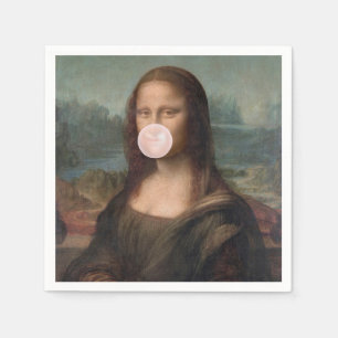 Mona Lisa Blaast Roze Bubble Gum  Servet