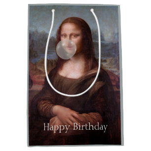 Mona Lisa blazen gom Gelukkige verjaardag Medium Cadeauzakje