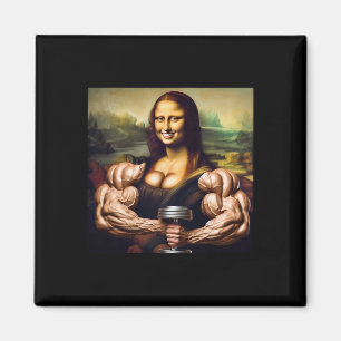 Mona Lisa Bodybuilding Grappig Cadeau 5 Magneet