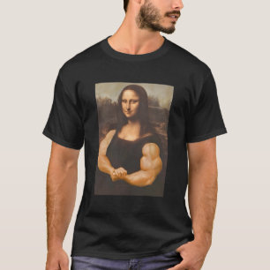 Mona Lisa Bodybuilding Spier Gym Workout Outfits T-shirt