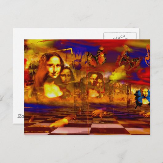 Mona Lisa Briefkaart (Voorkant / Achterkant)