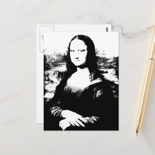 Mona Lisa Briefkaart (Voorkant / Achterkant in situ)