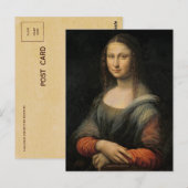 Mona Lisa Briefkaart (Alternatieve versie) (Voorkant / Achterkant)