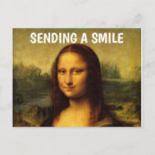 MONA LISA BRIEFKAART DAT EEN KLEIN VERZENDT (Voorkant)