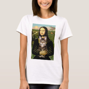 Mona Lisa - Bruine Tabby Tijger kat T-shirt