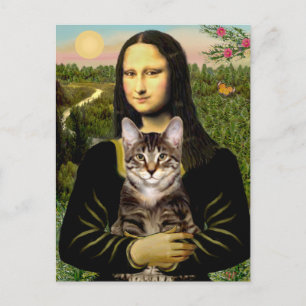 Mona Lisa - Bruine Tabby Tijgerkat Briefkaart