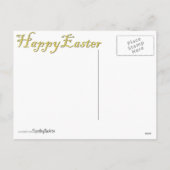 Mona Lisa Bunny Ears Easter Feestdagenkaart (Achterkant)