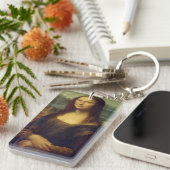 Mona Lisa by Leonardo Da Vinci Sleutelhanger (Voorkant Rechts)