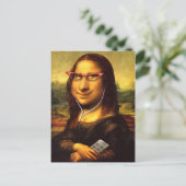 Mona Lisa Caricature Briefkaart (Staand voorkant)