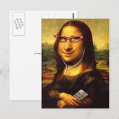 Mona Lisa Caricature Briefkaart (Voorkant / Achterkant)