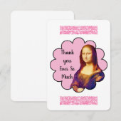 MONA LISA CARTE DE REMERCIEMENTS (Devant / Derrière)