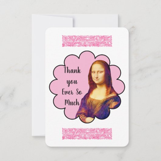 MONA LISA CARTE DE REMERCIEMENTS (Devant)