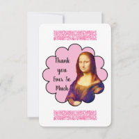 MONA LISA CARTE DE REMERCIEMENTS