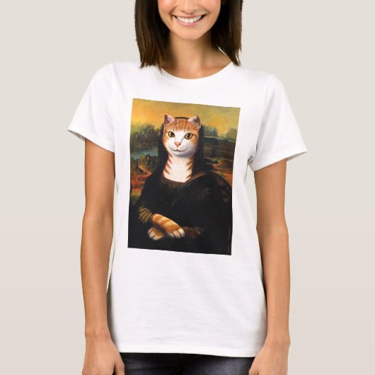 Mona Lisa Cat T-shirt (Voorkant)
